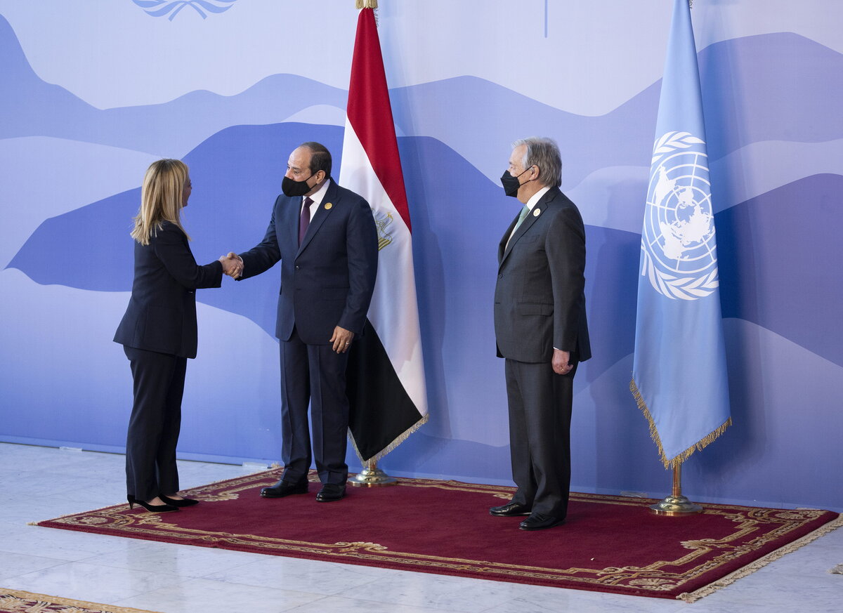 Cop27, Giorgia Meloni incontra il presidente egiziano Al Sisi Cop27, Giorgia Meloni incontra il presidente egiziano Al Sisi