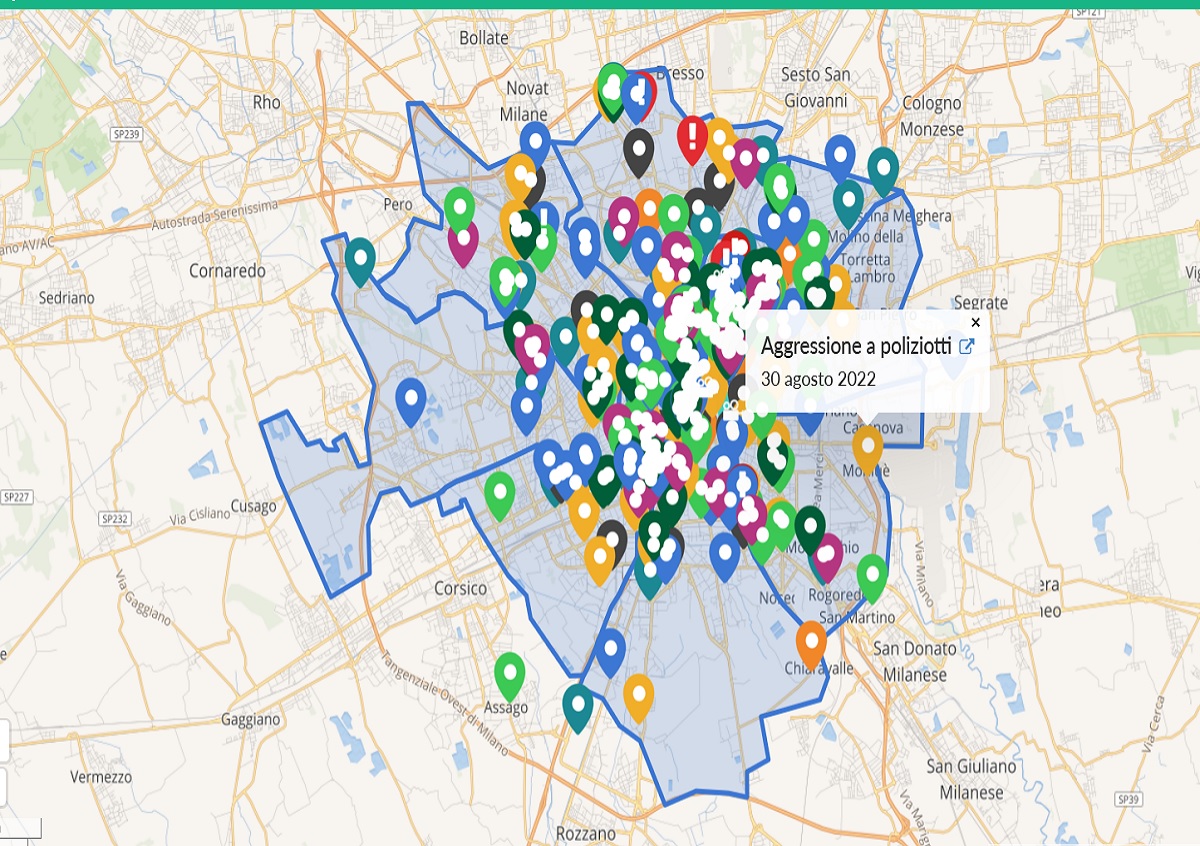 Criminalità a Milano: ecco la mappa interattiva degli episodi Criminalità a Milano: ecco la mappa interattiva degli episodi