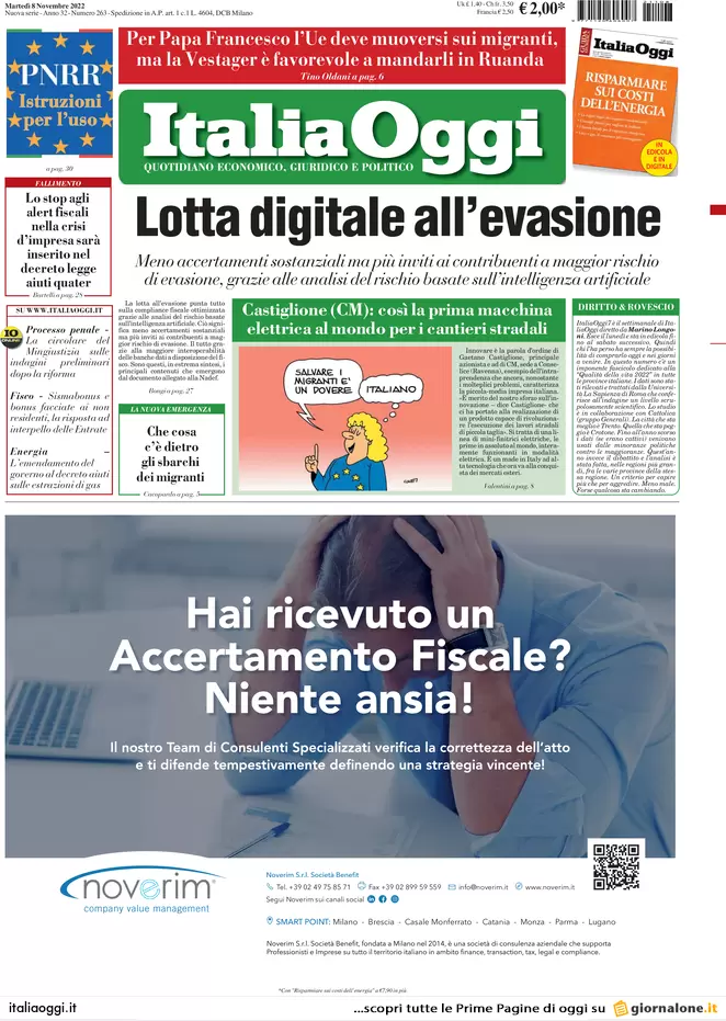 Prime pagine giornali economici 8 novembre. Soros, 128mln per sostegno a Biden
