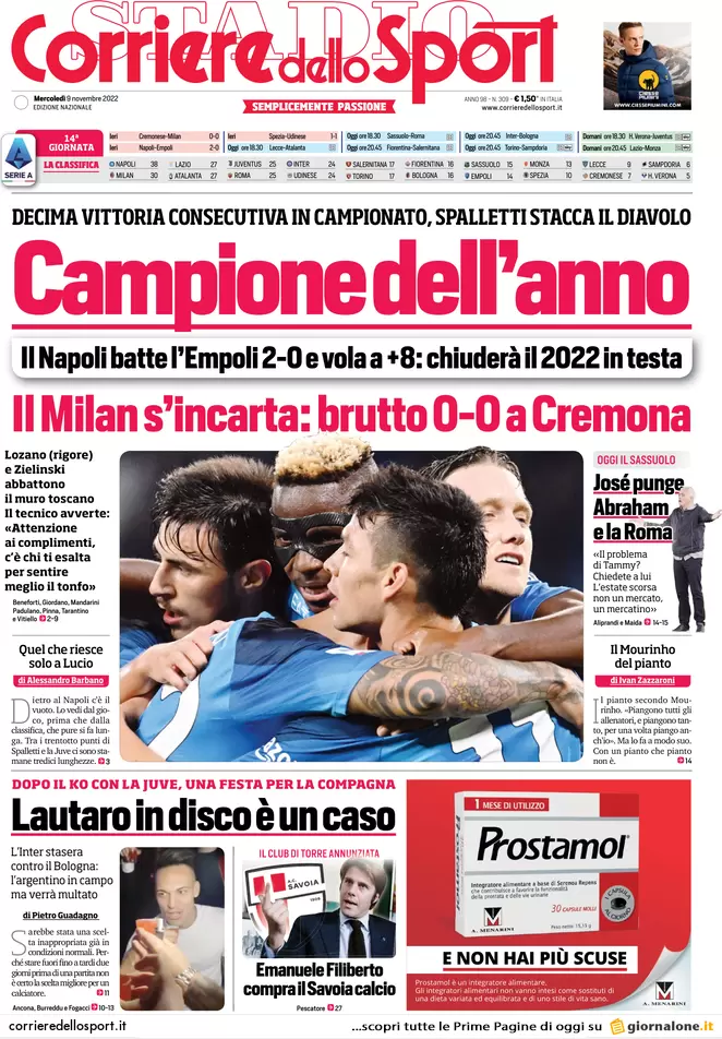 Prime pagine giornali 9 novembre 2022. Lazio, il Pd va con Calenda e Renzi Prime pagine giornali 9 novembre 2022. Lazio, il Pd va con Calenda e Renzi