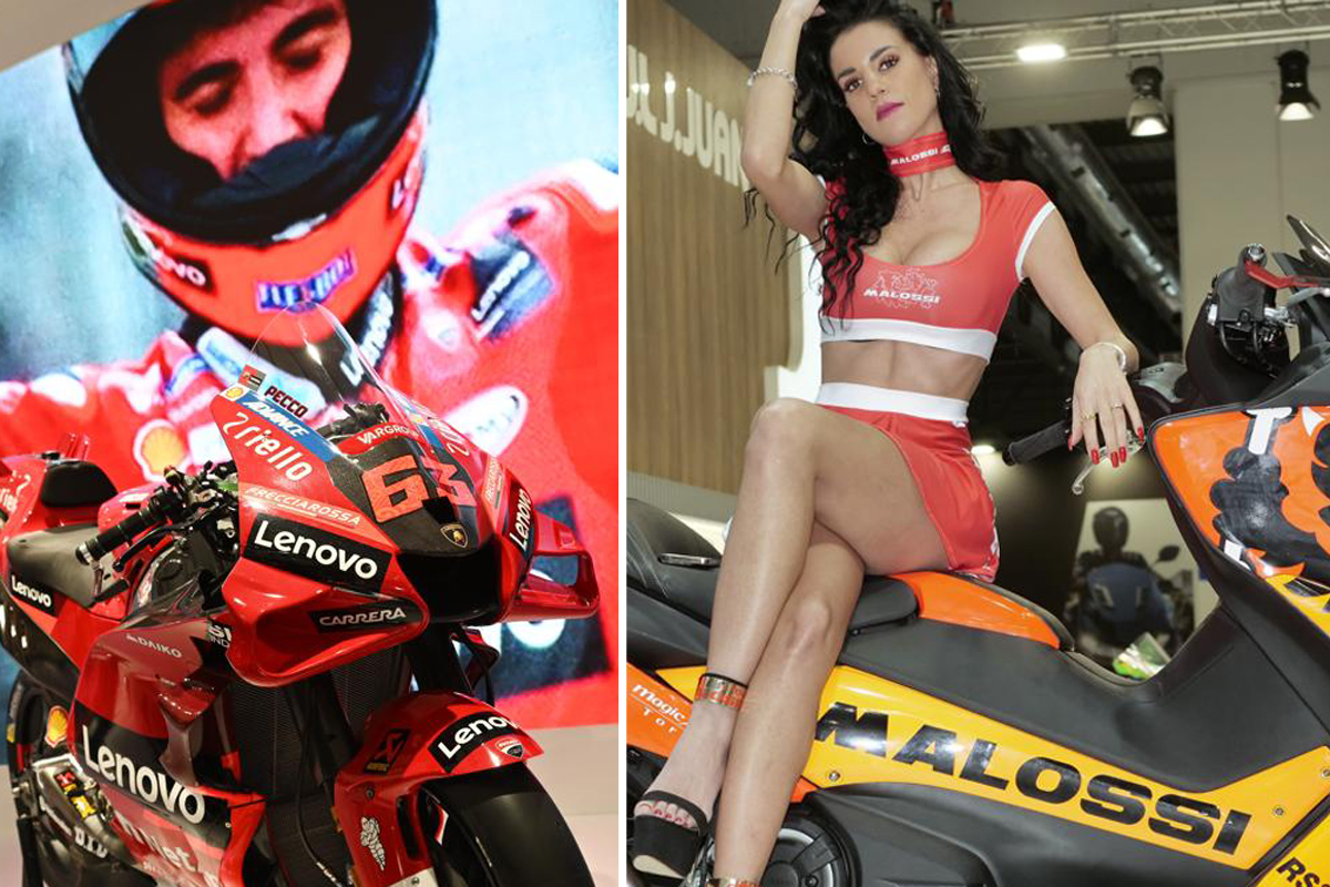 Eicma 2022 show, la Ducati di Pecco Bagnaia e le modelle più belle… Le foto Eicma 2022 show, la Ducati di Pecco Bagnaia e le modelle più belle… Le foto