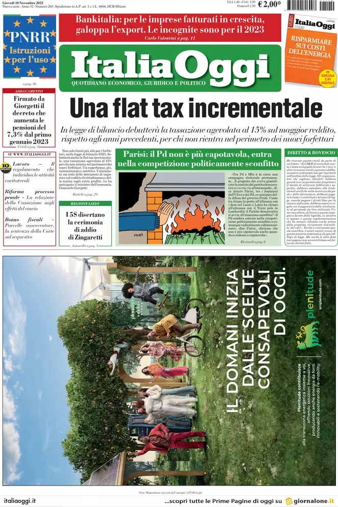 Prime pagine giornali economici 10 novembre. L’Ue insiste con l’Italia sul Mes
