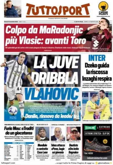 Prime pagine giornali 10 novembre 2022. Caro bollette, aiuti solo per 3 mesi