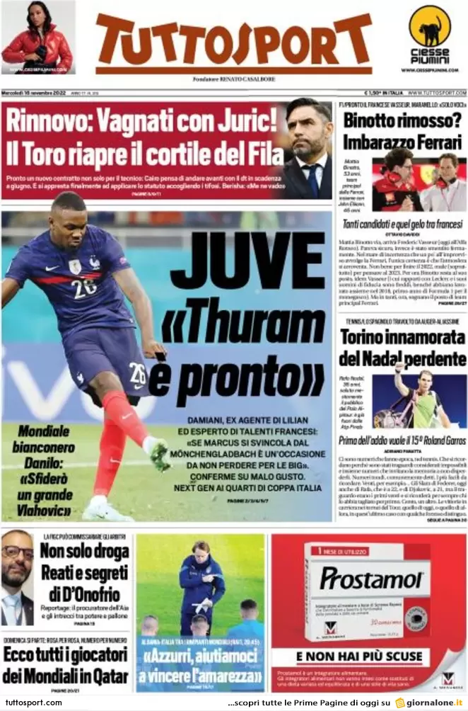 Prime pagine giornali 16 novembre 2022. Il governo grazia gli evasori: condono Prime pagine giornali 16 novembre 2022. Il governo grazia gli evasori: condono