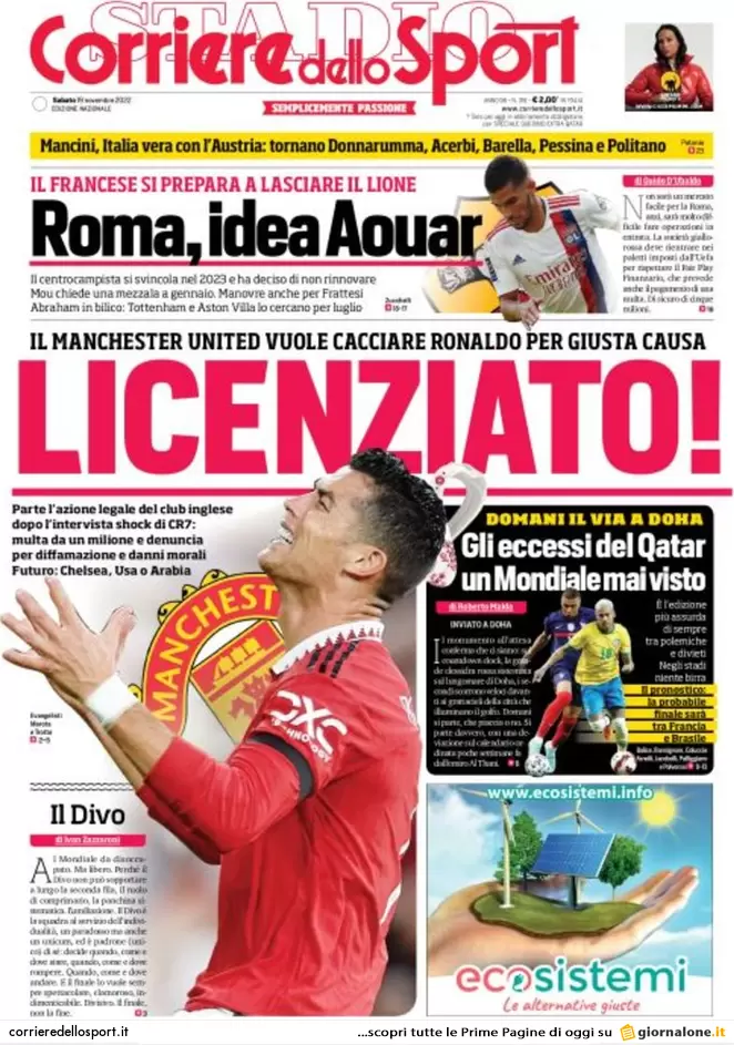 Prime pagine giornali 19 novembre 2022. Iva, reddito, autonomia: le misure