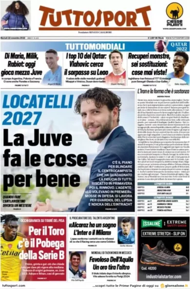 Prime pagine giornali 22 novembre 2022. La Chiesa tedesca sfida il Papa