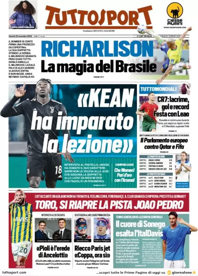Prime pagine giornali 25 novembre 2022. Europa, Fdi e Lega difendono Orban Prime pagine giornali 25 novembre 2022. Europa, Fdi e Lega difendono Orban