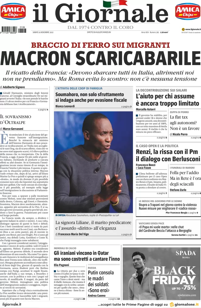 Prime pagine giornali 27 novembre 2022. Tragedia Ischia e tagli alle scuole
