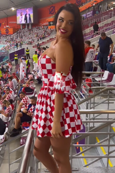 Ivana Knoll, curve pericolose: tifosa croata rischia l’arresto ai Mondiali in Qatar 2022