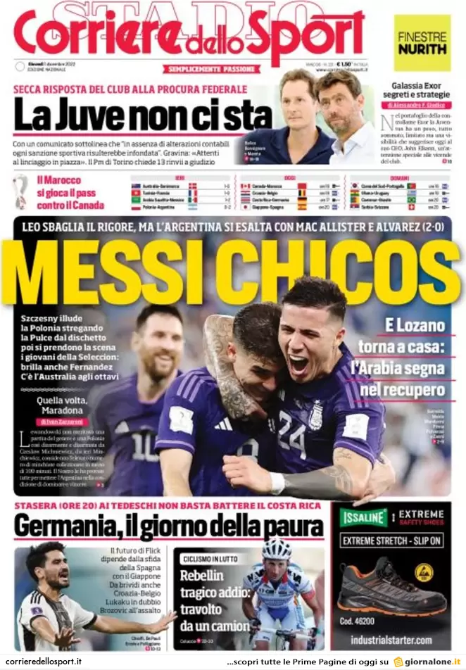 Prime pagine giornali 1 dicembre 2022. La cooperativa dei Soumahoro è falsa