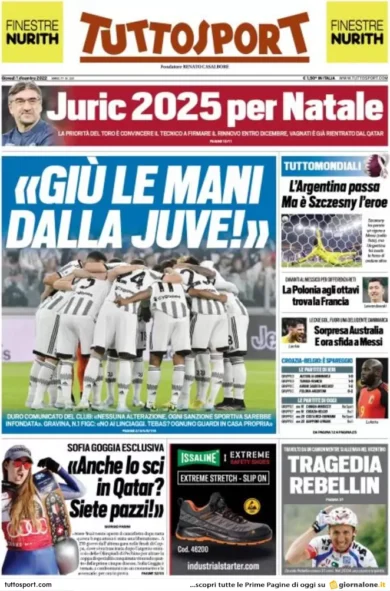 Prime pagine giornali 1 dicembre 2022. La cooperativa dei Soumahoro è falsa