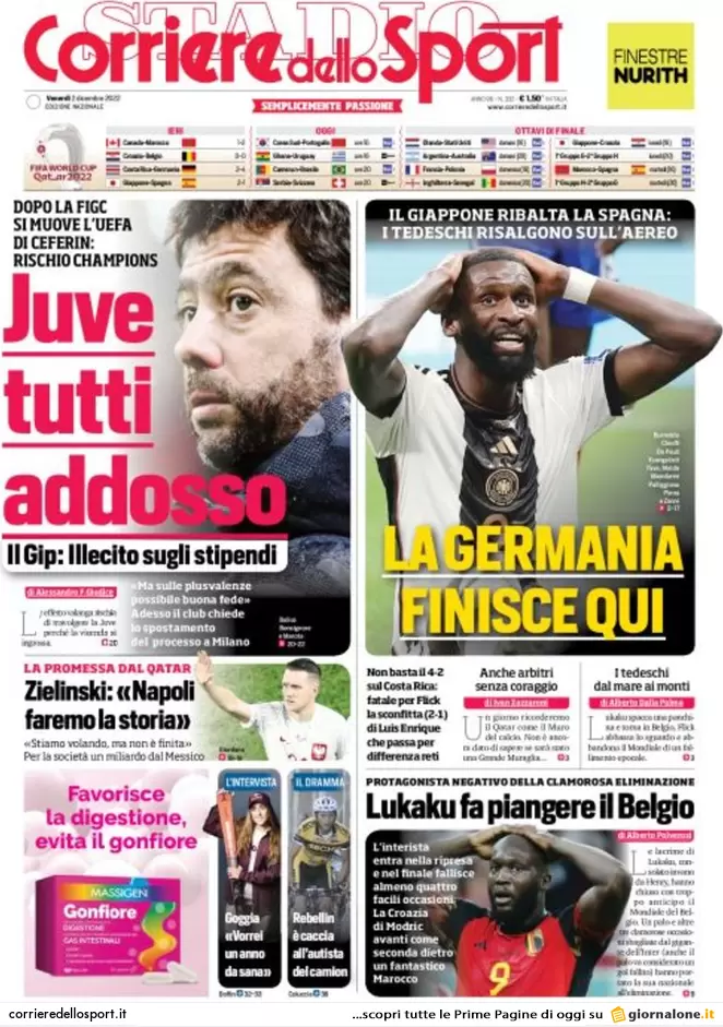 Prime pagine giornali 2 dicembre 2022. Tagli alla scuola, chiusi 700 istituti