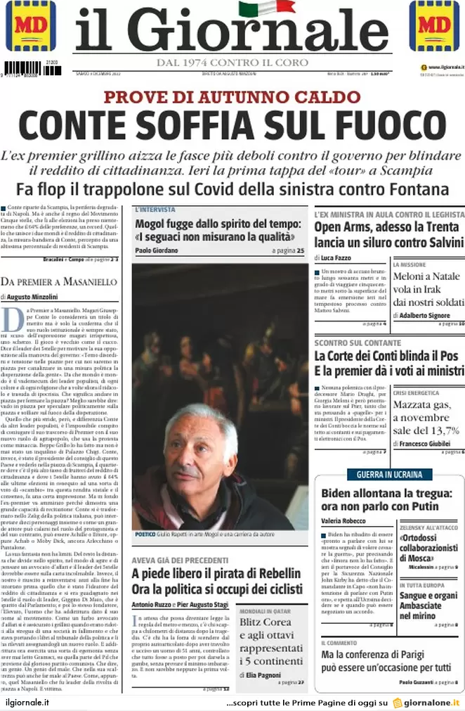 Prime pagine giornali 3 dicembre 2022. Allarme evasione e stangata sul gas Prime pagine giornali 3 dicembre 2022. Allarme evasione e stangata sul gas