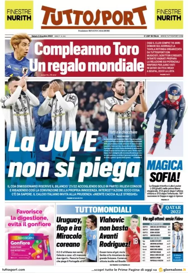 Prime pagine giornali 3 dicembre 2022. Allarme evasione e stangata sul gas Prime pagine giornali 3 dicembre 2022. Allarme evasione e stangata sul gas