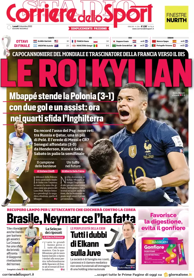 Prime pagine giornali 5 dicembre 2022. La destra vuole rimettere le Province