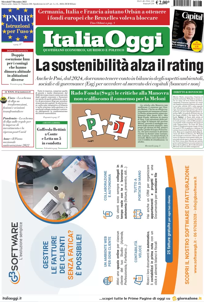 Prime pagine giornali economici 7 dicembre. Bonus edilizi, sblocco dei crediti Prime pagine giornali economici 7 dicembre. Bonus edilizi, sblocco dei crediti