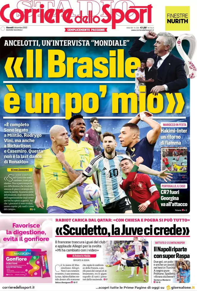 Prime pagine giornali 8 dicembre 2022. Pnrr, il patto con l’Ue sulle modifiche Prime pagine giornali 8 dicembre 2022. Pnrr, il patto con l’Ue sulle modifiche