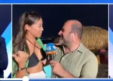 Giornalista di Sportitalia “molestato” in diretta: il video esilarante