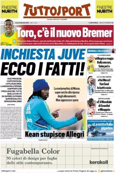 Prime pagine giornali 9 dicembre 2022. Migranti, alta tensione Italia-Francia