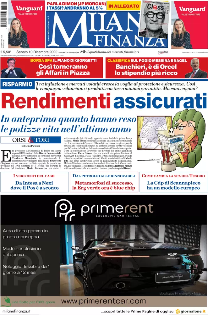 Prime pagine giornali economici 10 dicembre. La fattura elettronica? Inutile
