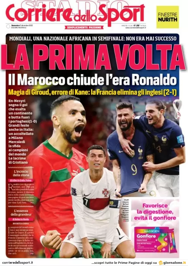 Prime pagine giornali 11 dicembre 2022. Tangenti Qatar, a pezzi la sinistra Ue