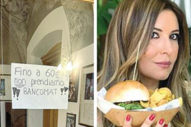 Lucarelli “sbeffeggia” una pasticceria: “Fino a 60€ niente bancomat”