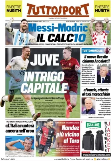 Prime pagine giornali 13 dicembre 2022. Qatar-gate, adesso trema anche il Pd