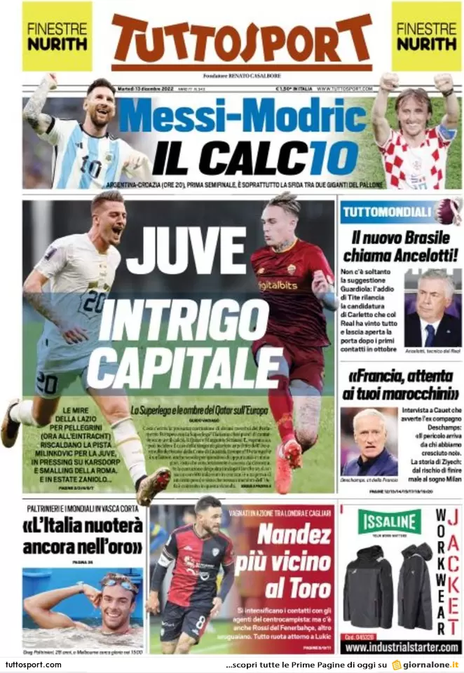 Prime pagine giornali 13 dicembre 2022. Qatar-gate, adesso trema anche il Pd Prime pagine giornali 13 dicembre 2022. Qatar-gate, adesso trema anche il Pd