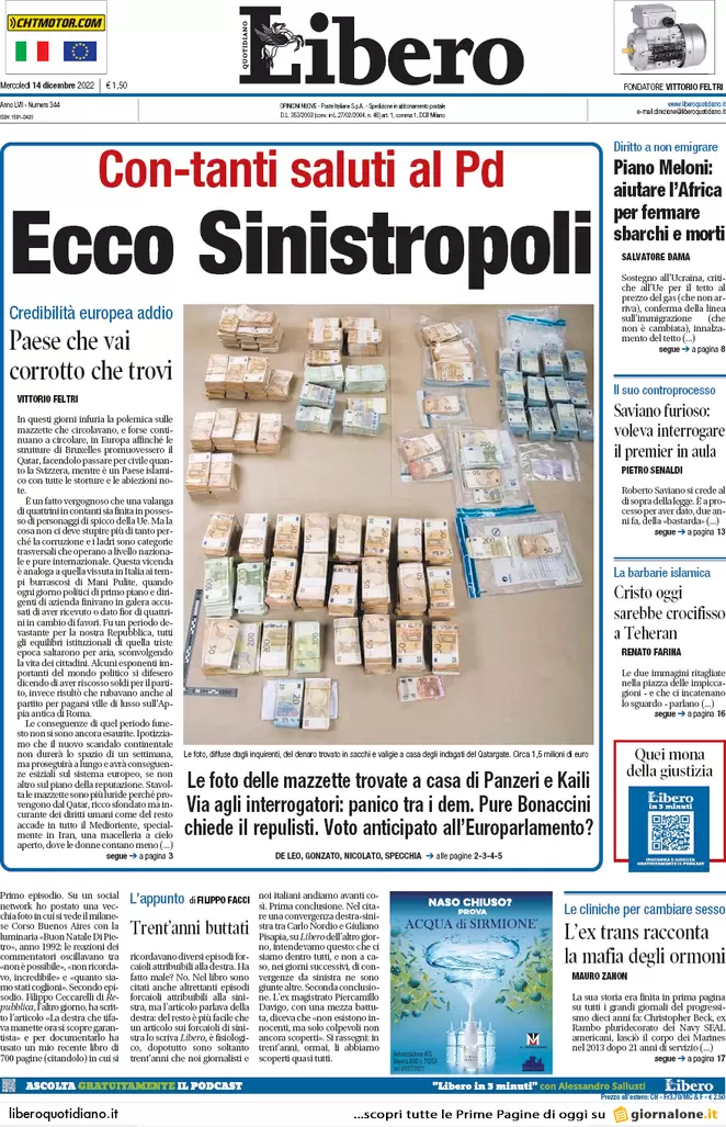 Prime pagine giornali 14 dicembre 2022. Prezzo tetto del gas Ue: fumata nera Prime pagine giornali 14 dicembre 2022. Prezzo tetto del gas Ue: fumata nera