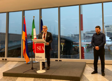 SEA, inaugurata tratta Milano – Yerevan con FLYONE ARMENIA
