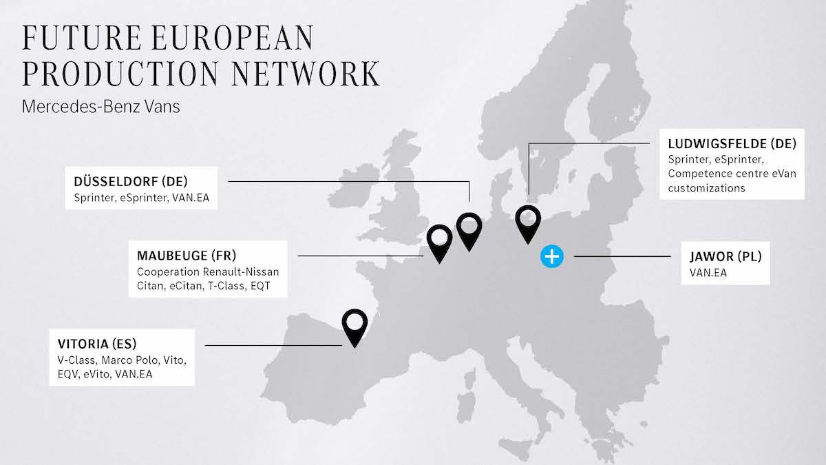 Mercedes-Benz Vans riorganizza la rete di produzione in Europa Mercedes-Benz Vans riorganizza la rete di produzione in Europa