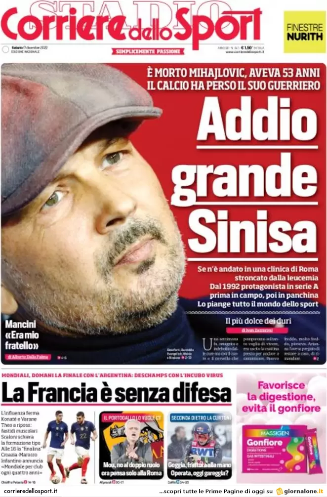 Prime pagine giornali 17 dicembre 2022. Caccia ai soldi di Panzeri a Milano