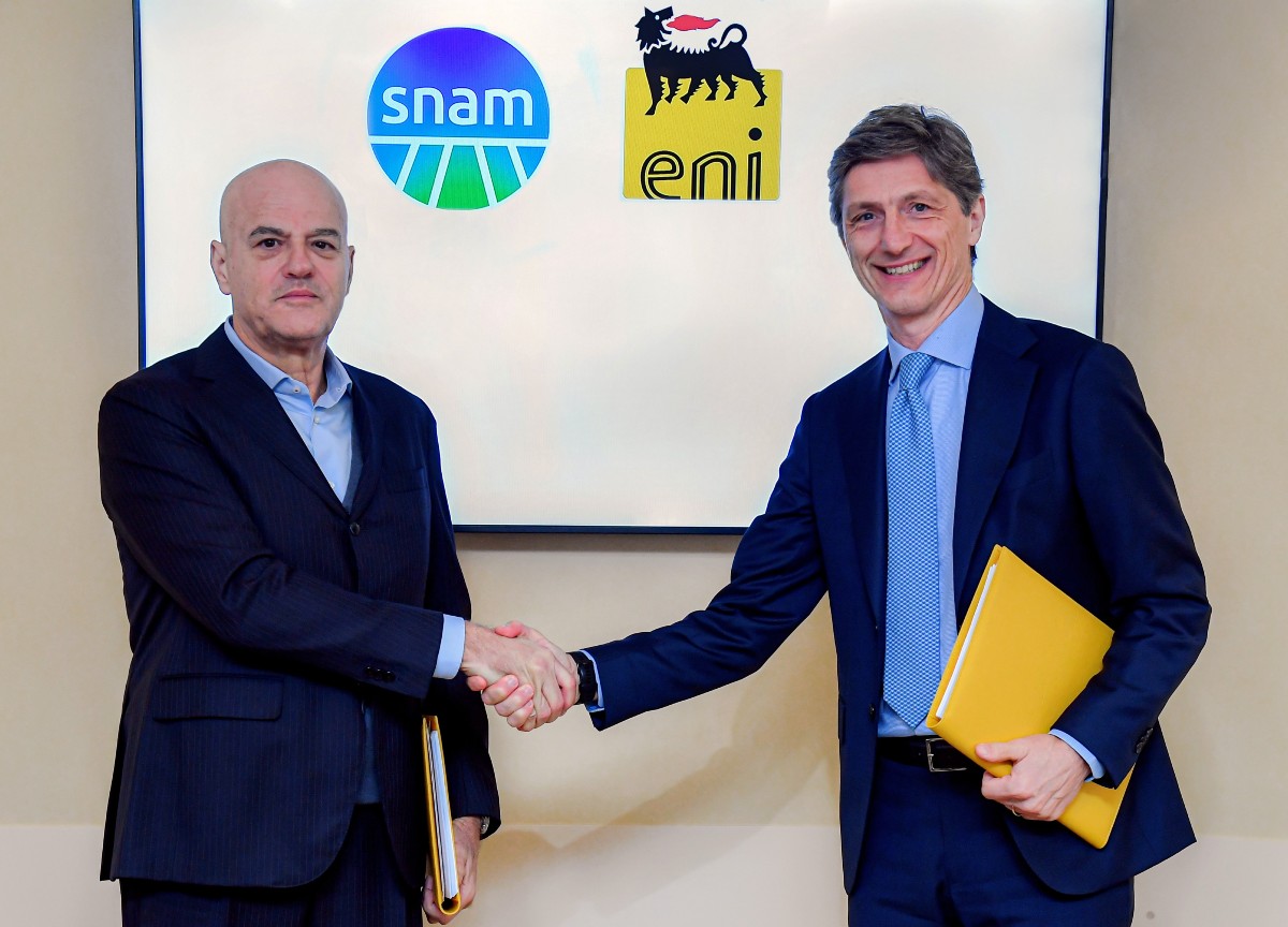 Eni e Snam, insieme per il primo progetto CCS in Italia Eni e Snam, insieme per il primo progetto CCS in Italia