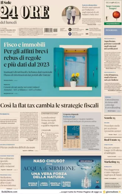 Prime pagine giornali economici 19 dicembre. Pos, fisco e pensioni: si cambia