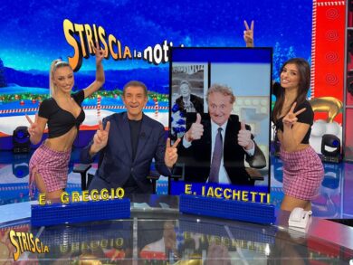 Striscia la Notizia beffa Bruno Vespa. Meloni su Rai 1? Il tg di Ricci..