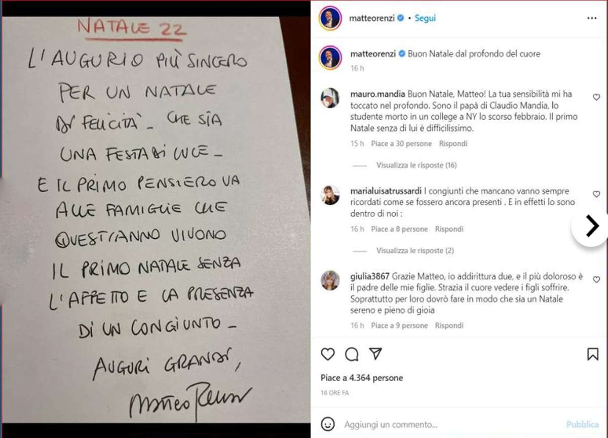 Meloni in rosso, Silvio con Fascina: gli auguri di Natale dei politici