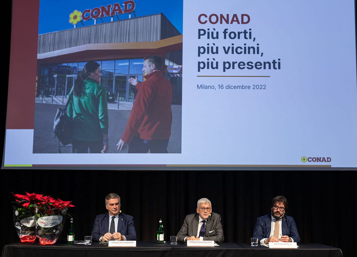 Conad, cresce il fatturato a €18,45 miliardi nel 2022 Conad, cresce il fatturato a €18,45 miliardi nel 2022