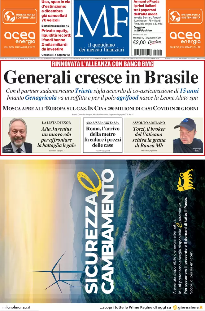 Prime pagine giornali economici 27 dicembre. Assunzioni, il 41% non si trova