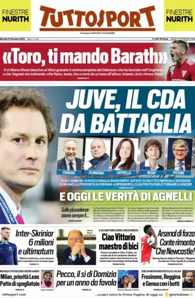 Prime pagine giornali 27 dicembre 2022. Sicurezza, il piano svuota carceri