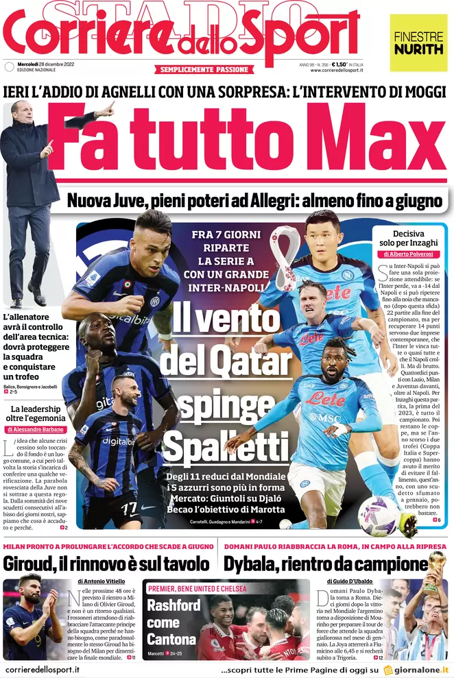 Prime pagine giornali 28 dicembre 2022. Sanità italiana in agonia: fuga medici Prime pagine giornali 28 dicembre 2022. Sanità italiana in agonia: fuga medici