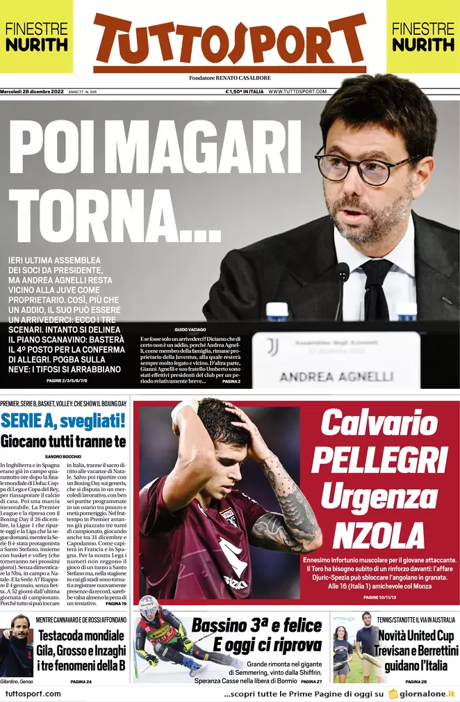Prime pagine giornali 28 dicembre 2022. Sanità italiana in agonia: fuga medici Prime pagine giornali 28 dicembre 2022. Sanità italiana in agonia: fuga medici