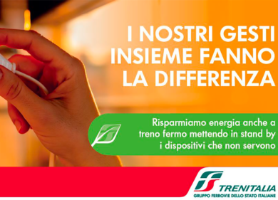 Trenitalia, al via la campagna sui gesti che fanno bene al Pianeta