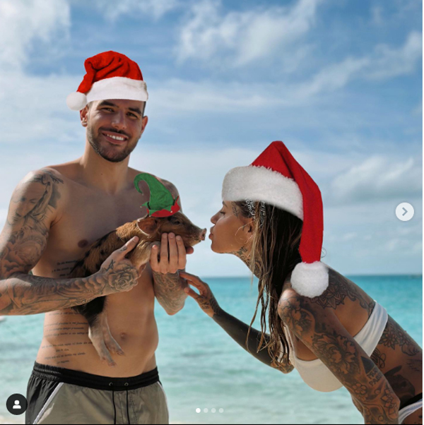 Theo Hernandez-Zoe Cristofoli, Bahamas da sogno. E ora col Milan…