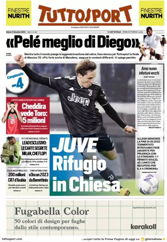 Prime pagine giornali 31 dicembre 2022. Allarme Covid e rincari in autostrada