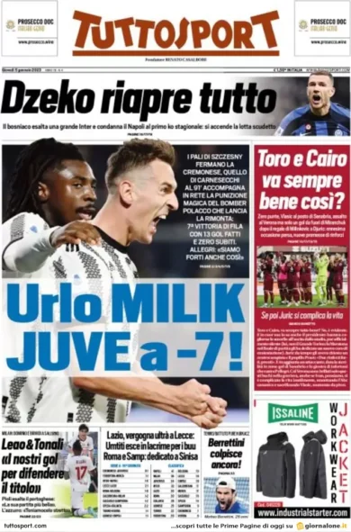 Prime pagine giornali 5 gennaio 2023. Covid, tamponi a chi vola dalla Cina