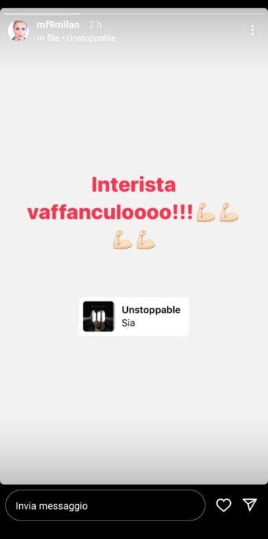 Il Monza pareggia e Marta Fascina esulta: “Interista vaff****loooo”