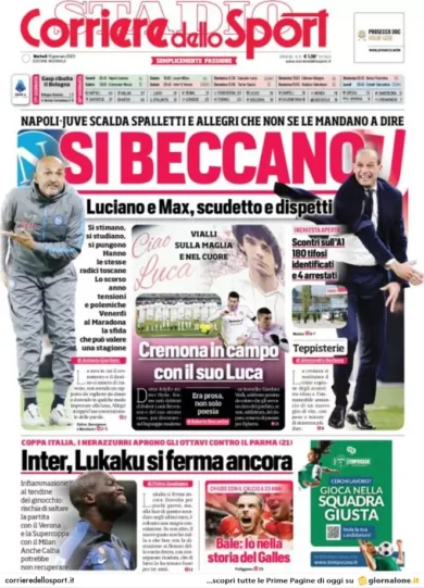 Prime pagine giornali 10 gennaio 2023. L’Italia darà lo scudo aereo a Kiev