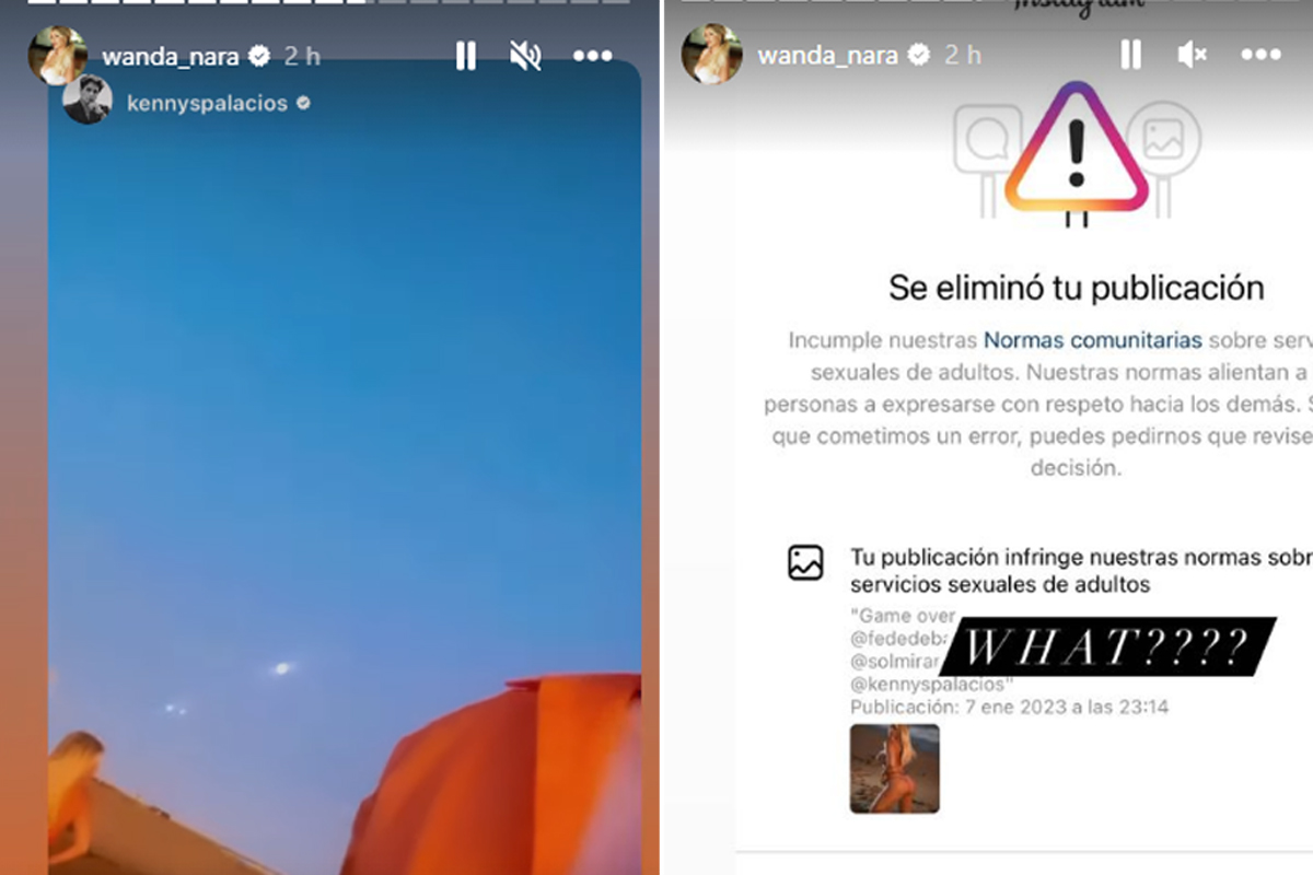 Wanda Nara foto censurate da Instagram. E l’ex di Icardi mette il backstage