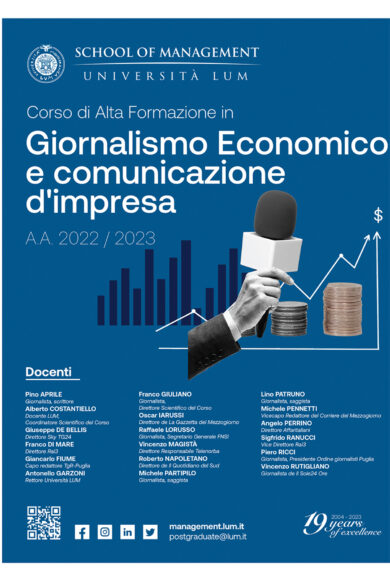 Giornalismo economico e comunicazione d’impresa: Affari partner del corso LUM