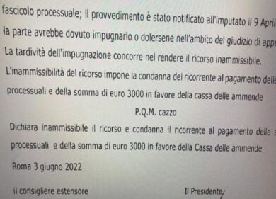 Milano, lo svarione della Cassazione:  “ca…o” nella sentenza. FOTO